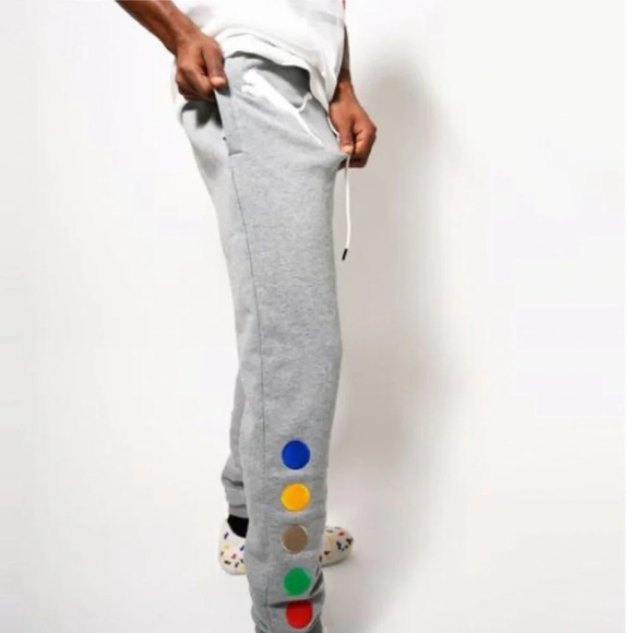 Puma x Fashion Geek Mens Gray Sweatpants All Star Game Jogger Embroidered Medium - Picture 3 of 13
